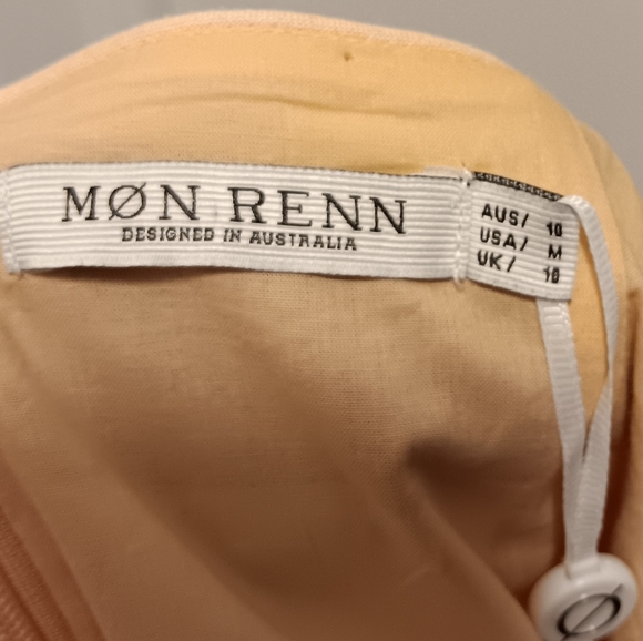 Mon Renn| *Missing* Hook Surreal Midi Dress 100% Cotton Abstract Print US M Tag - Picture 5 of 13